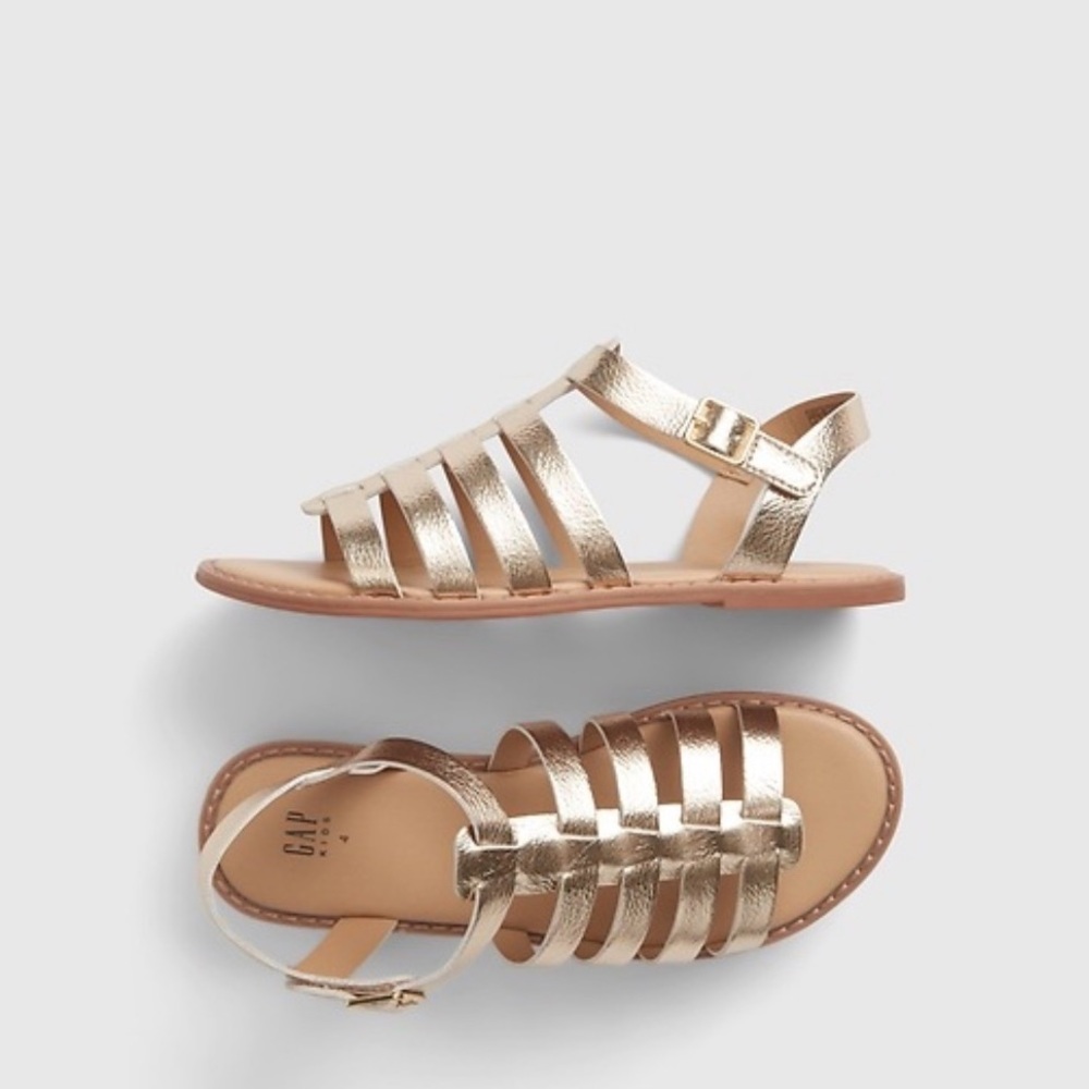 GAP Kids Gold Metallic Gladiator Sandals